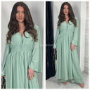 2pcs Beautiful Set Long Vest Wide Legs Elastic Waist Detail