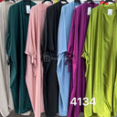 2psc Set Satin Kimono+Dress Bow Wrist