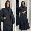 Pleated Headscarf Abaya Oversized