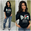 T-Shirt Oversized Palestinian Lives Matters Chenille Embroidery