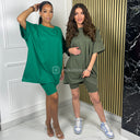 Jessy Cotton Oversized Basic Biker Set