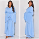 2-teiliges Set Kleid mit goldenen Nahtdetails