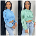 Beautiful Top Elastic Waist Open Back Detail