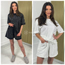 Glitter Oversized T-shirt + Shorts