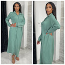 Blouse Maxi Cheesecloth Dress