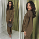 Blouse Wide Leg Set Thick Curved Line Material