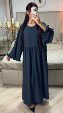 Bow Ties Abaya Ruffle Sleeve Detail