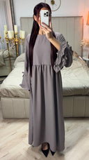 Bow Ties Abaya Ruffle Sleeve Detail