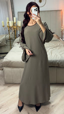 Bow Ties Sleeve Detail Tie Belt Dress