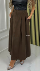 BY FARAH Premium Dicker Plisseerock Maxi