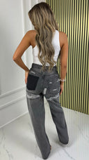 BY FARAH – Zerrissene Mom-Jeans