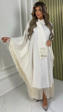 BY FARAH Tassel Oversized Butterfly Shawl Dress