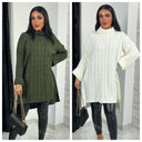 Cable Turtleneck Sweater Detail Sleeve