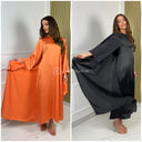 Satin Maxi Dress Cape Detail