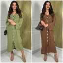 Cardigan Buttons Maxi