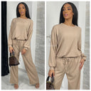 Übergroßes Set aus langärmligem Käsetuch mit weitem Bein