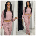 Übergroßes Set aus langärmligem Käsetuch mit weitem Bein