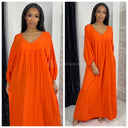 Cheesecloth Maxi V neck Oversized
