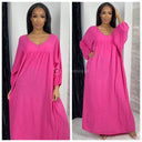 Cheesecloth Maxi V neck Oversized