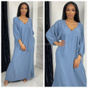 Cheesecloth Maxi V neck Oversized
