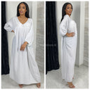 Cheesecloth Maxi V neck Oversized