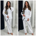 Super Soft Cheesecloth Blouse Wide Leg Set