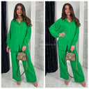 Super Soft Cheesecloth Blouse Wide Leg Set