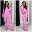 Super Soft Cheesecloth Blouse Wide Leg Set