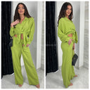 Super Soft Cheesecloth Blouse Wide Leg Set