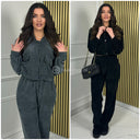 Corduroy Crop Cardigan Set