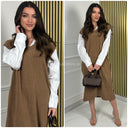 Corduroy One Piece Blouse Dress