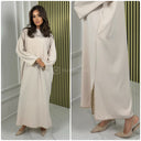 Golden Embroidery Detail Oversized Maxi