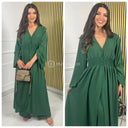 2pcs Beautiful Set Long Vest Wide Legs Elastic Waist Detail