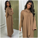 Kopftuch Abaya Goldenes Nahtdetail 2024