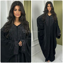 Diamant-Abaya mit V-Ausschnitt