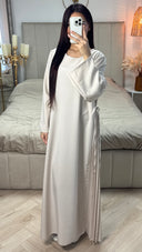 Double Sided Tie Belt Pleated Dress