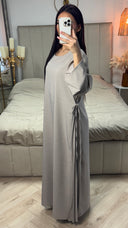 Double Sided Tie Belt Pleated Dress