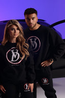 Dutch Angels – Trainingsanzug mit runder Chenille-Stickerei, Schwarz