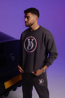 Dutch Angels – Trainingsanzug „Runde Chenille-Stickerei“ in Grau