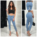 2023 Hochwertige Stretch-Jeans mit Schlitz vorne 77201