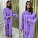 Kopftuch Abaya Goldenes Nahtdetail 2024