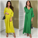 Super Soft Cheesecloth Collar Dress