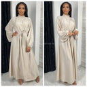 Elegant Maxi Tie Belt Collar Detail