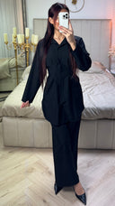 Essential Blouse Set Pleated Waist Detail