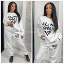 Dickes Joggingset All We Need Is Love