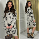 Berühmtes dickes Kleid mit V-Glitzer 691