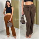 Fleece Thick Joggers Wide Leg 3 Lines