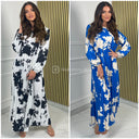 Maxi Flower Pleated Dress Oversized