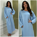 Übergroßes Basic-Kleid mit gefalteten Ärmeln und Taschen