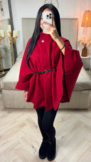 Oversized Butterfly Tie Belt Poncho 85CM